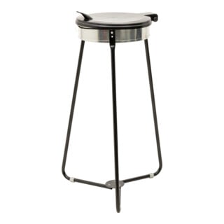 Support pour sacs poubelles STIER noir pour volume de 120 l, lxPxH 515x515x935 mm