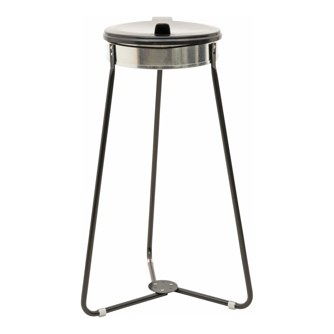 Support pour sacs poubelles STIER noir pour volume de 120 l, lxPxH 515x515x935 mm