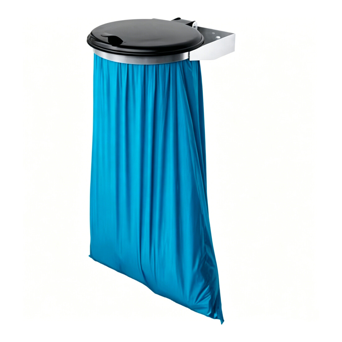Support pour sacs poubelles STIER pour fixation murale, noir, pour volume de 120 l, lxPxH 550x370x100 mm