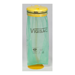 Support sac VIGIPIRATE jaune, couvercle en plastique jaune Var