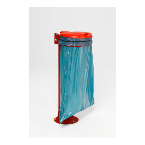 Support sac VIGIPIRATE, rouge avec couvercle en plastique rouge Var