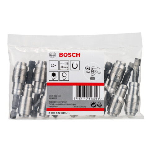Support universel Bosch Fonction One-Click 1/4", D 14 mm L 60 mm