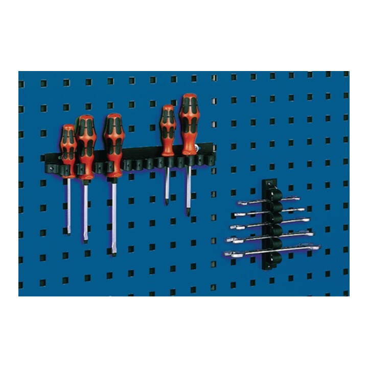 Supports de serrage l. 300 mm nbre.attachements 13 p. panneaux perforés 3pce/sac