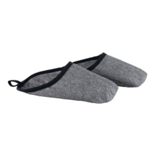 Sur-chaussures en feutre Ludwig L (41-46) gris-moucheté 100 % feutre de polyeste