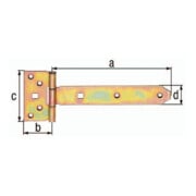 Suspente croisée L.192 x 45xL.90 x 34xS.2mm STA galv.jaune galv.GAH-1