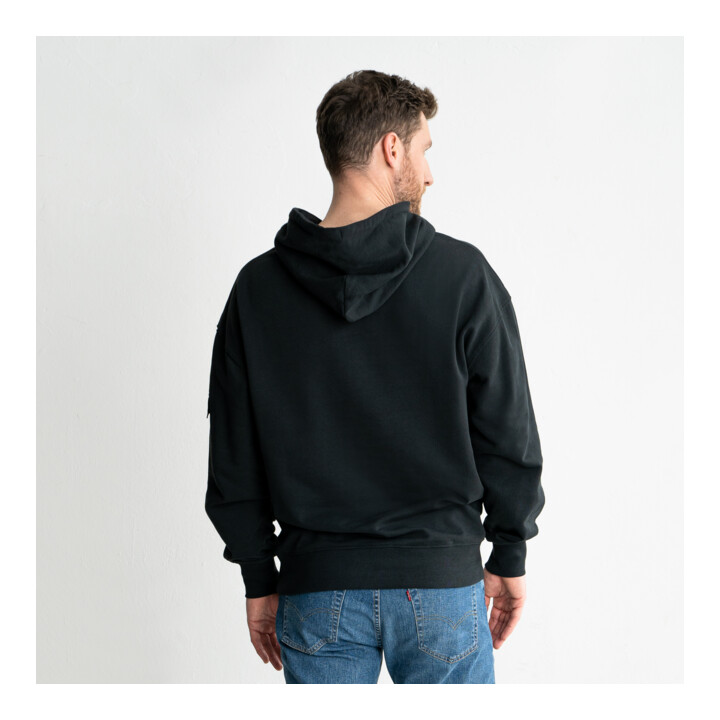 Sweat à capuche STIER Heavy Functional Pocket coton bio XXL noir