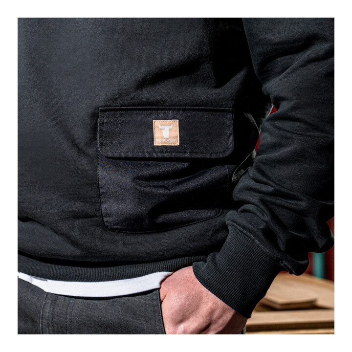 Sweat à capuche STIER Heavy Functional Pocket coton bio XXL noir