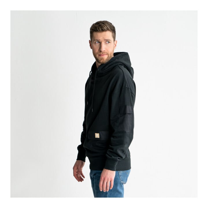 Sweat à capuche STIER Heavy Functional Pocket coton bio XXL noir