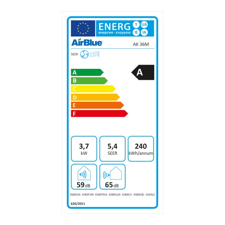 Swegon Fensterklimagerät AK36M Monoblock Kühll. 3,65 kW AirBlue