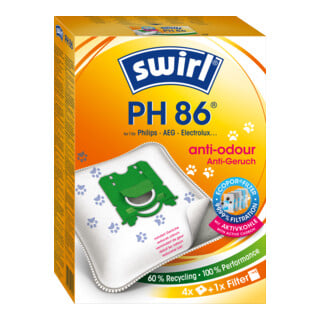 Swirl Sac à poussière PH 86 Anti-Odour 4 pièces