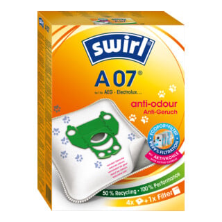 Swirl Staubbeutel A 07 Anti-Odour VE4