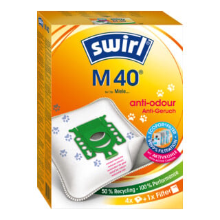 Swirl Staubbeutel Miele M 40 Anti-Odour VE4