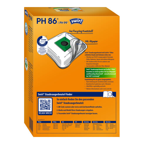 Swirl Staubbeutel Philips PH 86/PH99EcoPor VE4