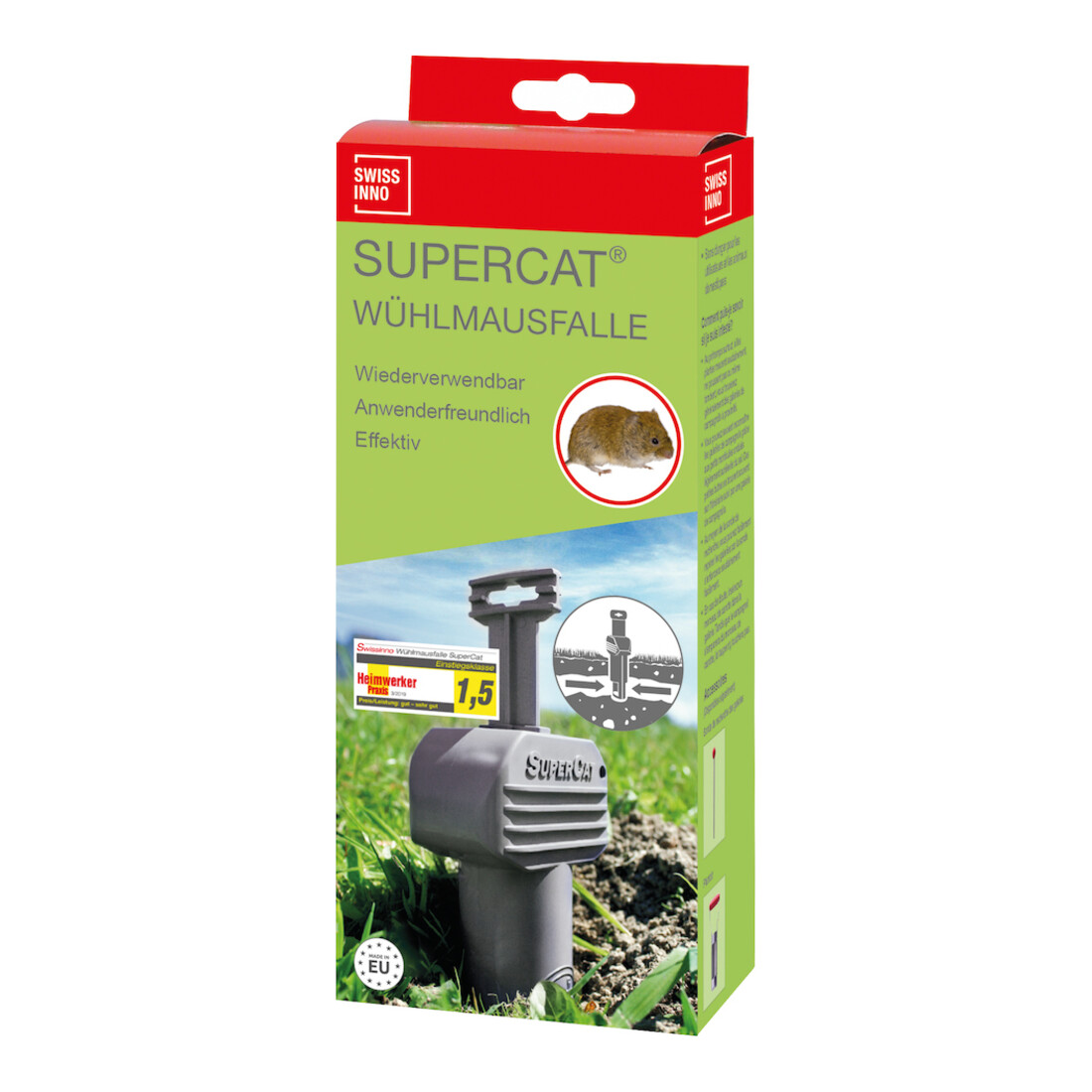 SWISSINNO Piège à campagnols SuperCat Solution sans set d’accessoires