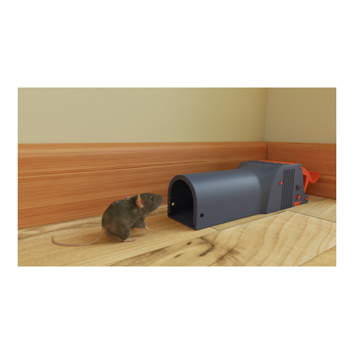 SWISSINNO Piège à souris NoSeeNoTouch avec appât SuperCat Solution