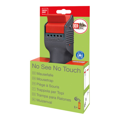 SWISSINNO Piège à souris NoSeeNoTouch avec appât SuperCat Solution