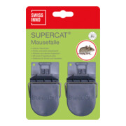 SWISSINNO Piège à souris SuperCat lot de 2 avec appât, présentoir, contenu 40 pièces-3