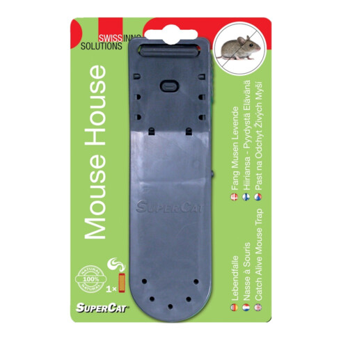 SWISSINNO Piège vivant maison à souris avec appât SuperCat Solution