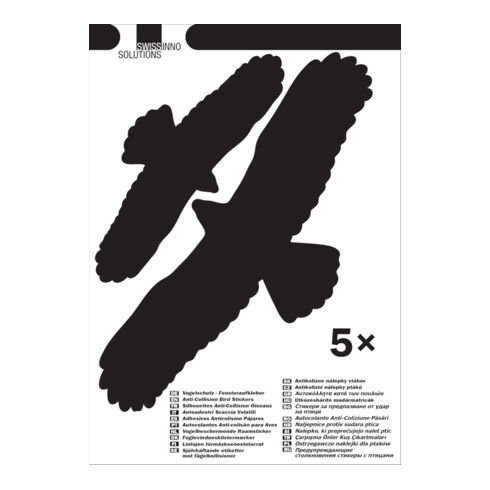 SWISSINNO Solution d’ouverture de fenêtre anti-oiseaux, 5 pièces