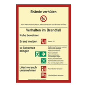 Brandschutzzeichen ASR A1.3/DIN EN ISO 7010/DIN 67510 Panneau de consignes de sécurité incendie en film plastique-1