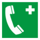 Gramm Symbole médical téléphone d'urgence, feuille autocollante-1