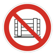 Symboles d'interdiction ASR A1.3/DIN EN ISO 7010 dépôt et entreposage interdits