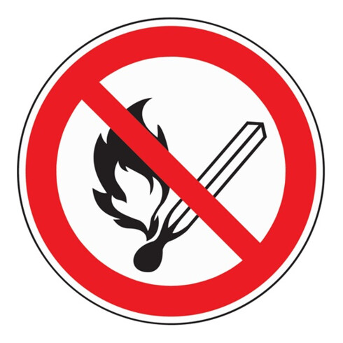 Symboles d'interdiction ASR A1.3/DIN EN ISO 7010 lumière/feu interdits film