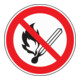 Symboles d'interdiction ASR A1.3/DIN EN ISO 7010 lumière/feu interdits plastique-1