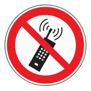 Symboles d'interdiction ASR A1.3/DIN EN ISO 7010 téléphones portables interdits