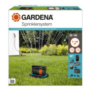 Système d'arrosage complet GARDENA avec arroseur escamotable quadrilatéral OS 140