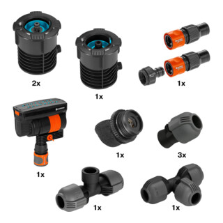 Système d'arrosage Start-Set Pipeline GARDENA avec arroseur carré