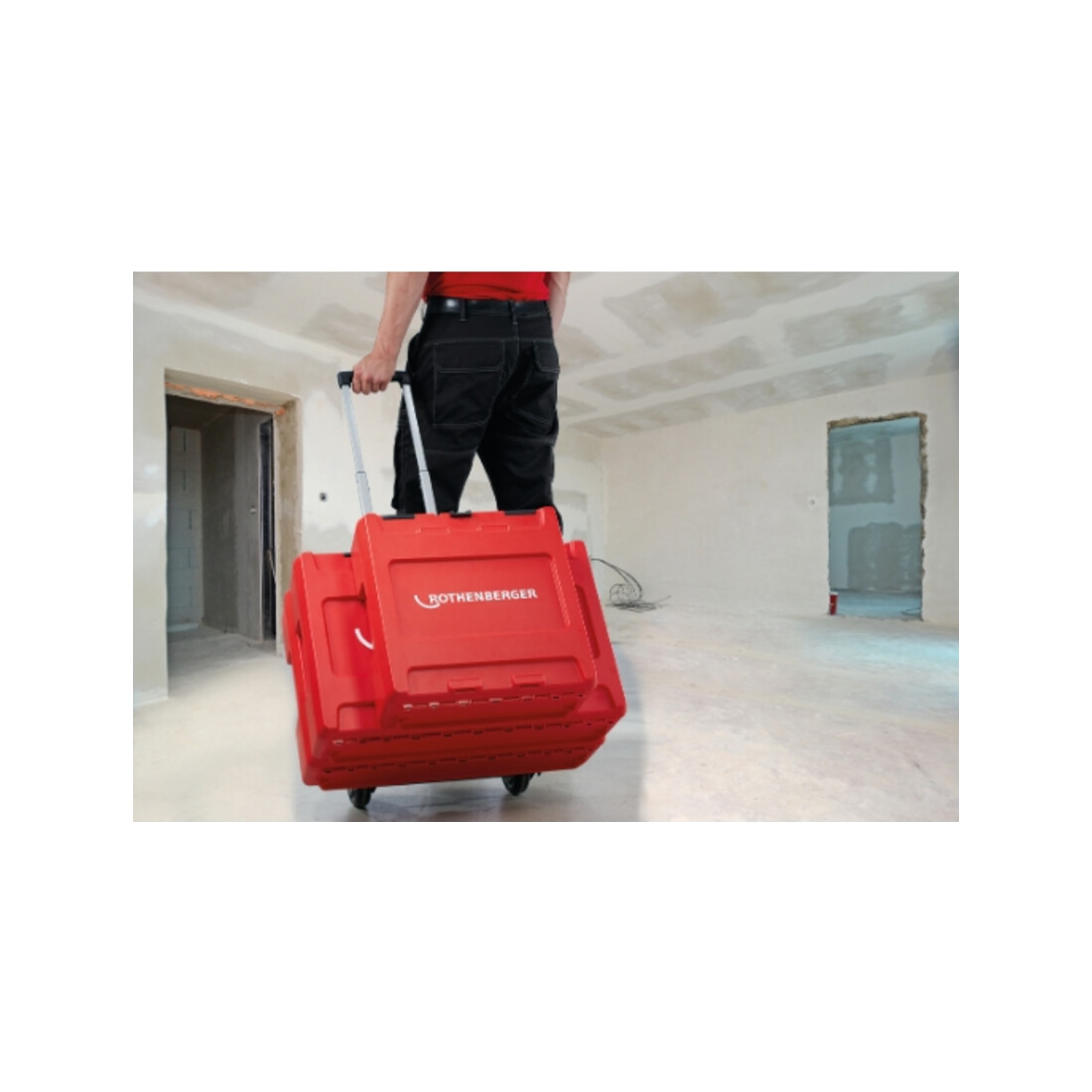 Système de cas Rothenberger ROCASE 6414 Rouge avec incrustation pour SUPERTRONIC 2000