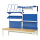 Rau System-Aufbau - Kit 06 H1380mm, piétement gris clair, équipement bleu gentiane-3