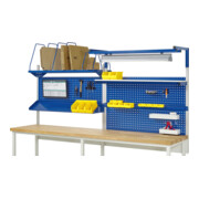 Rau System-Aufbau - Kit 06 H1380mm, piétement gris clair, équipement bleu gentiane
