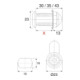 Système de serrure à levier 600 coulisseaux différents avec cylindre intérieur de 17mm incl.-4