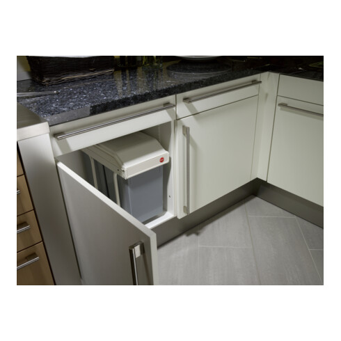 Hailo Multi-Box duo L, poubelle encastrable, 2x14 ltr