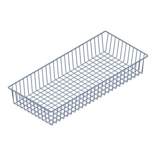 Système d'éléments Panier métallique H.120mm W.800mm D.350mm Whitealu.m.m.2 Supports