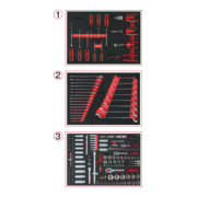 Système universel d'insertion KS Tools pour 3 tiroirs avec 215 outils de qualité-3