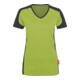T-shirt à col en V p. femmes taille M kiwi/anthracite 50% CO / 50% PES Scheibler-1