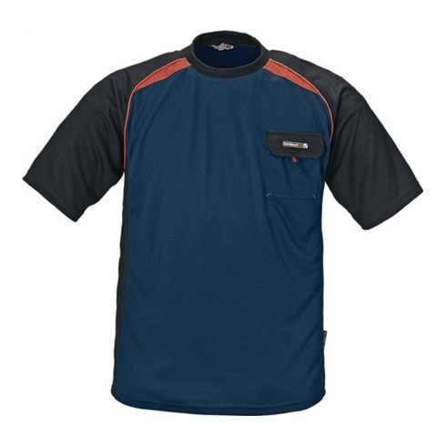 T-Shirt Gr.L marine/schwarz/rot 50% PES/50% Cool Dry
