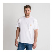 T-shirt STIER Heavy Pocket coton bio S blanc