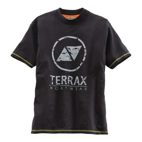 T-Shirt Terrax Hommes Vêtements de Travail Taille XXL noir/chaux 100%CO