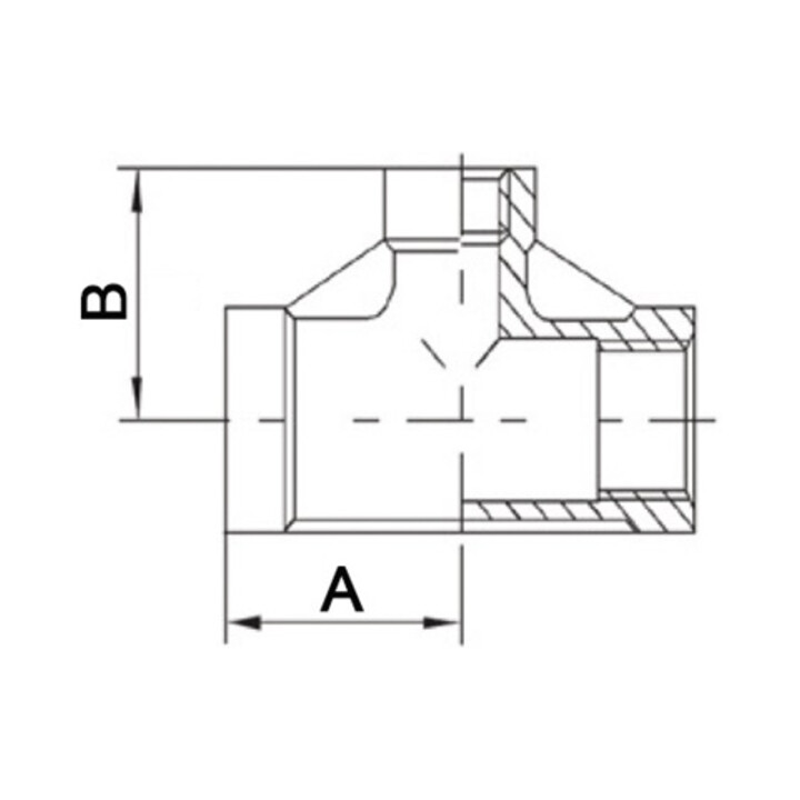 T-Stück EN 10226-1 NPS 1/2 Zoll NPS2 3/8 Zoll IG reduziert SPRINGER