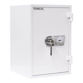 T05986 Feuerschutztresor Atlas Fire 65 serrure à double panneton blanc