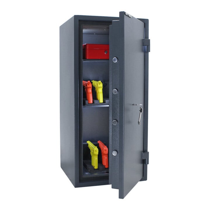 T06320 Feuerschutztresor Fire Hero 100 Doppelbartschloss Anthrazit