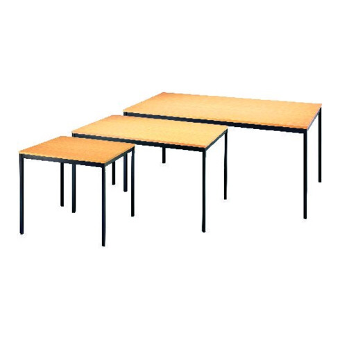 Table 1400 × 800 mm noire / hêtre