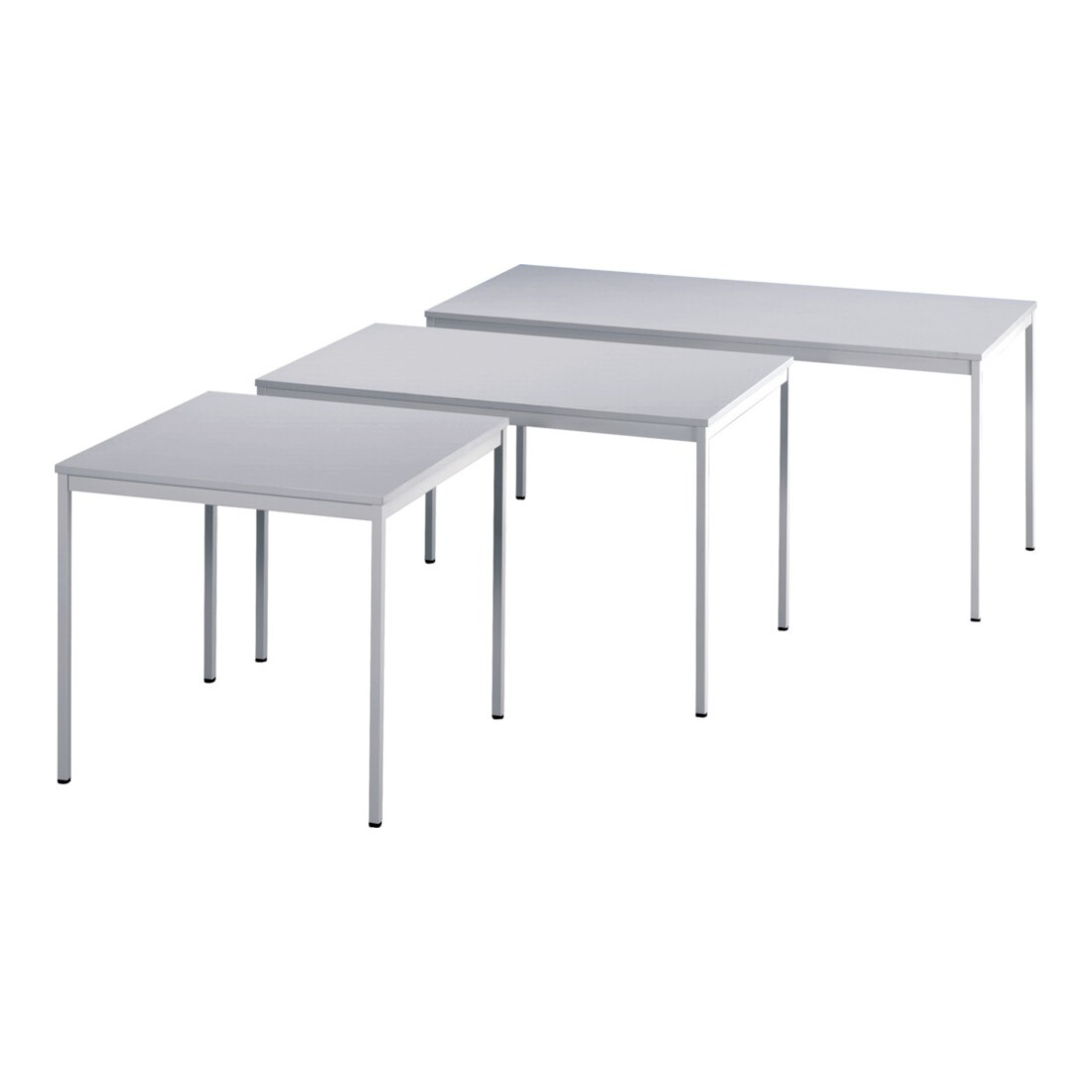 Table 80 x 80 gris clair