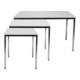 Table 800 × 800 mm chrome/gris clair-1