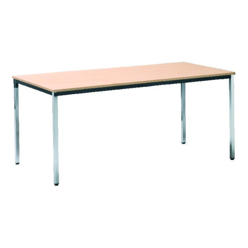 Table 800 × 800 mm chrome / hêtre