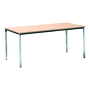 Table 800 × 800 mm chrome / hêtre